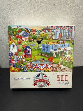 Buffalo Games jigsaw puzzle 🔴3/$25🔴Backyard BBQ 500 piece